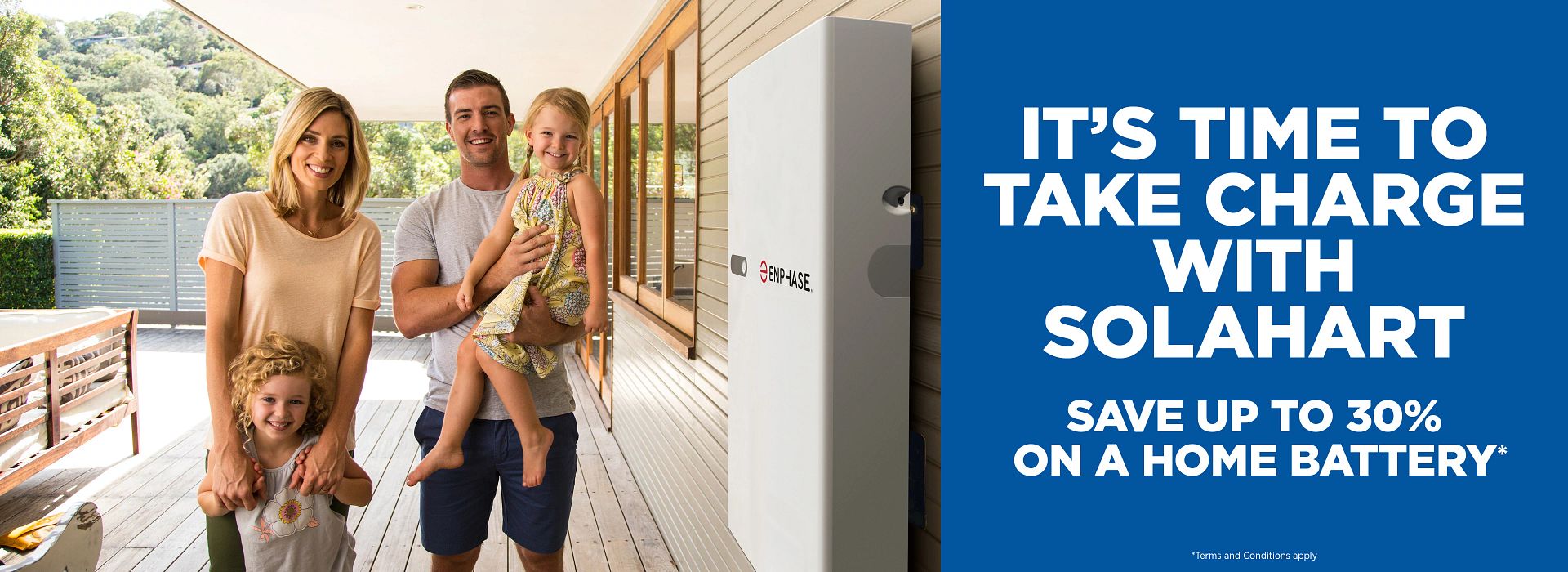 Save up to 30% on a home battery